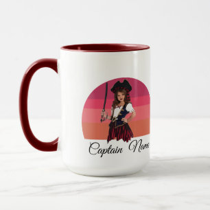 Rosa Girl Pirat Mugg