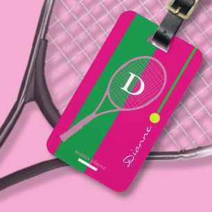 Rosa Girl Sport Tennis Anpassningsbar Bagagebricka