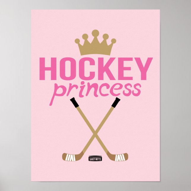 Rosa Girls Hockey Princess Hockey Sticks Poster (Framsidan)