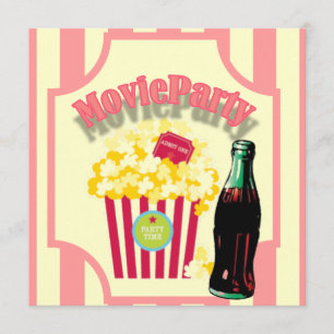 Rosa Girls Movie Födelsedagsfest inbjudan