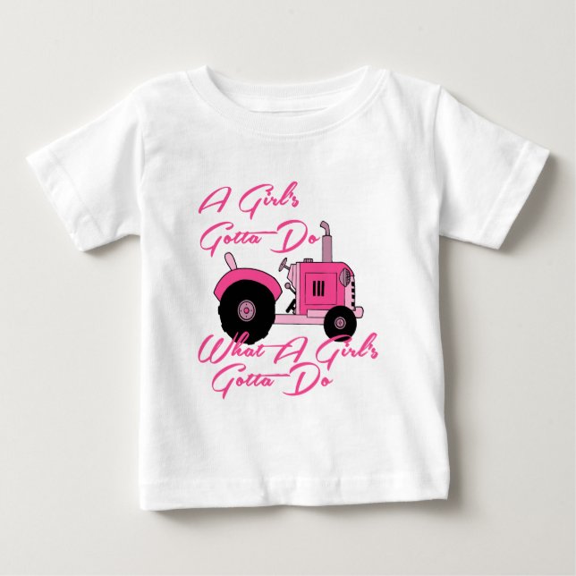 Rosa Girls Tractor Tee (Framsida)