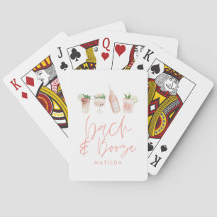 rosa girly bach & sprit bachelorette helg chic casinokort