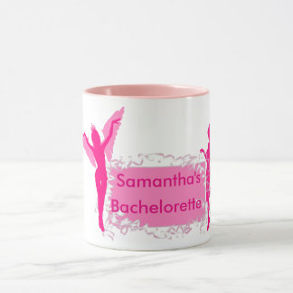 Rosa girly bachelorette Party Mugg