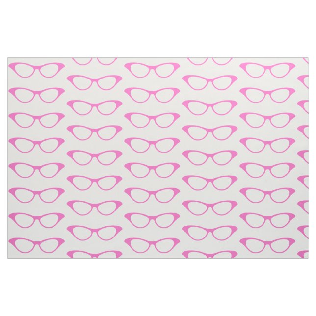 Rosa Girly Geek Glasses Fabric Tyg (Fat Quarter)