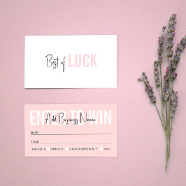 Rosa Girly Logotyp-pris Raffle Business Biljett
