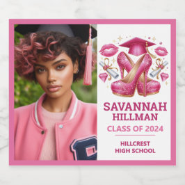 Rosa Girly Photo Anpassningsbar Luxury Studenten