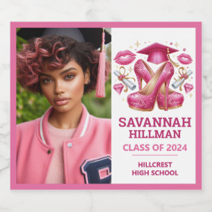 Rosa Girly Photo Anpassningsbar Luxury Studenten