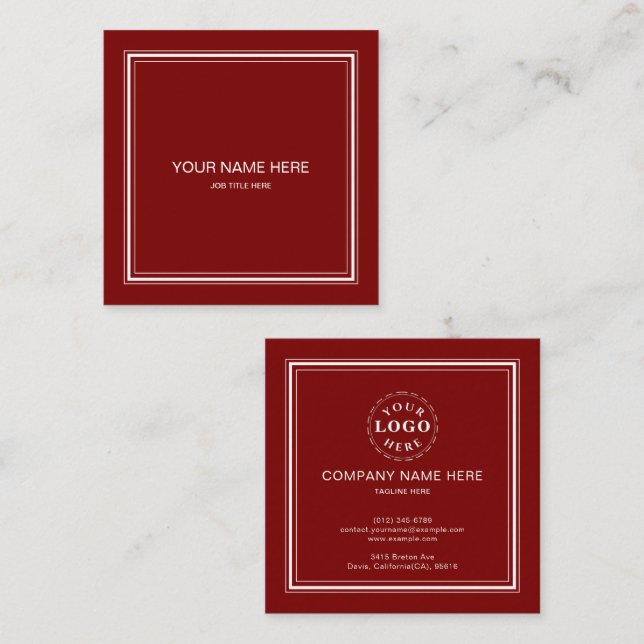 Rosa Girly Ro Guld Professionell Fyrkantigt Visitkort (Fram/baksida)