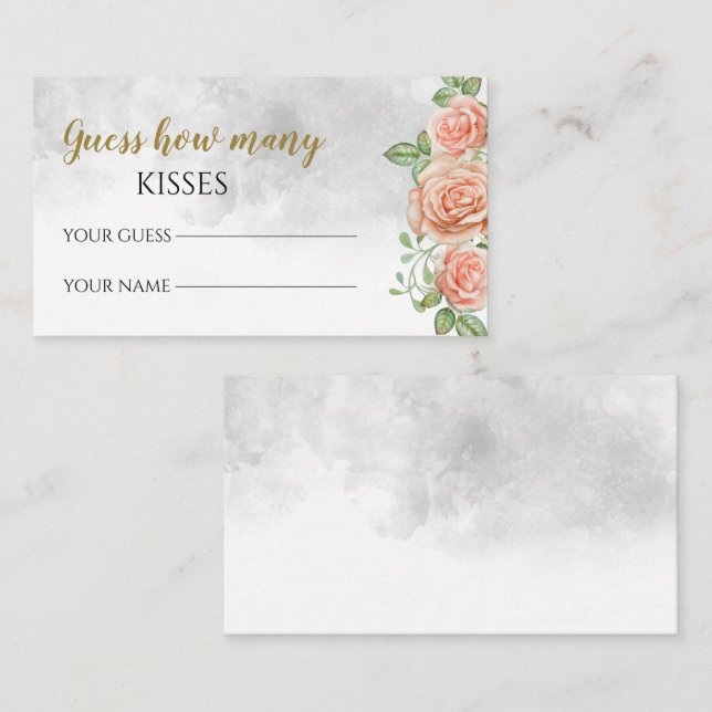 Rosa gissa hur många pussar möhippan spelar tilläggskort (Fram/baksida)