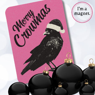 Rosa Glad Crowmas jul Magnet