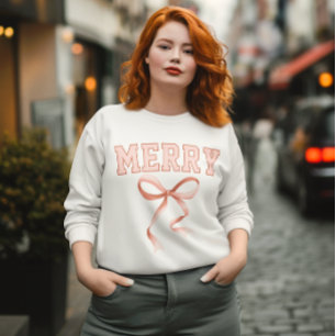 Rosa glad jul-sweatshirt, God jul sweatshirt T Shirt