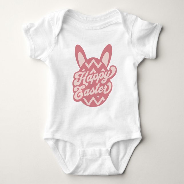 Rosa Glad påsk Bunny T Shirt (Framsida)