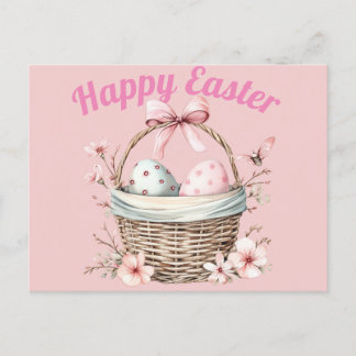 Rosa Glad påsk Vykort