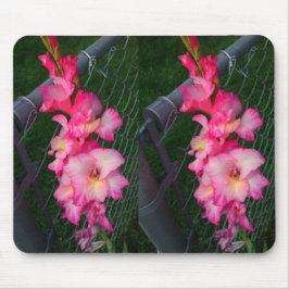 Rosa Gladiola Flower Mousepad Musmatta