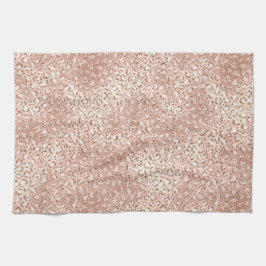 Rosa Glam Glitter Leopard Skriv ut Kökshandduk