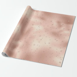  Rosa Glam Glitter Snowflake Presentpapper