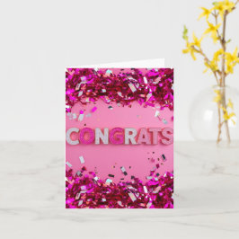 Rosa Glam "Gratulerart kort" Kort