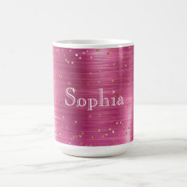 Rosa Glam Guld Gnistra Confetti Personlig Kaffemugg