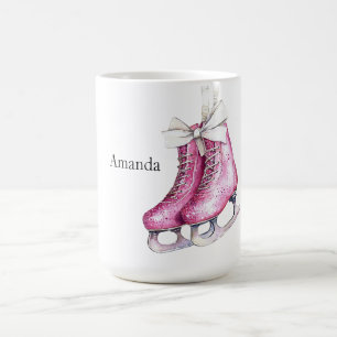 Rosa Glam Ice Skates jul Kaffemugg