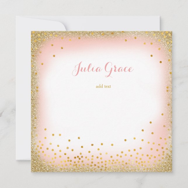 Rosa Glam Lägg till din text (Framsida)