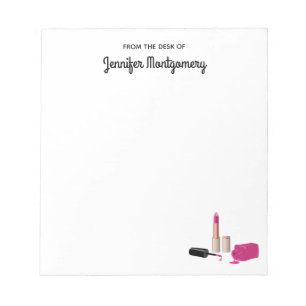 Rosa Glam Lipstick & Nagel polska Beauty Thmet Anteckningsblock