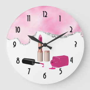 Rosa Glam Lipstick & Nagel polska Beauty Thmet Stor Klocka