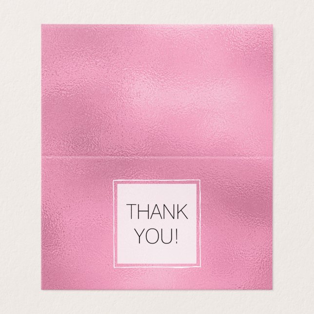 Rosa Glam Ombre Tack Kort (Utsida ovikt)