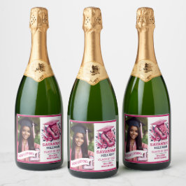 Rosa Glamour Examen Anpassad Foto Glitter
