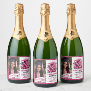 Rosa Glamour Examen Anpassad Foto Glitter
