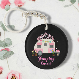 Rosa Glamper Camper Queen Acrylic Keychain