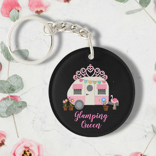 Rosa Glamper Camper Queen Acrylic Keychain