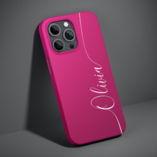 Rosa glans vit elegant kalligrafi skriptnamn
