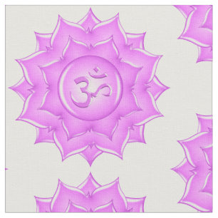 Rosa Glass Lotus Flower Mönster Tyg