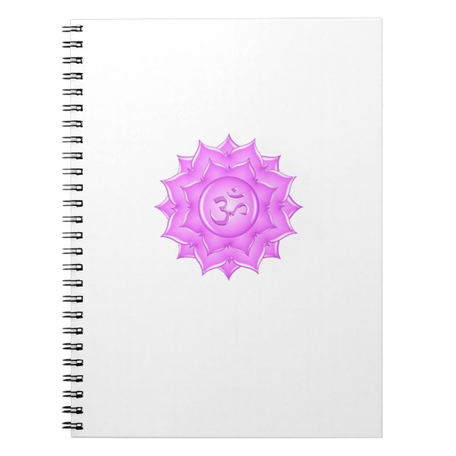 Rosa Glass Lotus Flower Om Symbol Teckning Anteckningsbok (Framsidan)