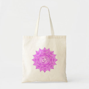 Rosa Glass Lotus Flower Om Symbol Teckning Tygkasse