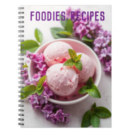 Rosa glass med syrenblommor Foodies Recept Anteckningsbok