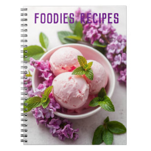 Rosa glass med syrenblommor Foodies Recept Anteckningsbok
