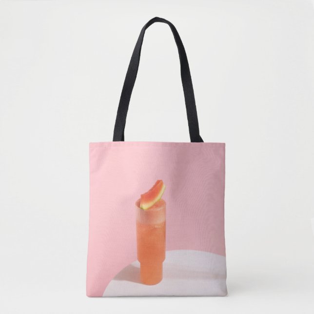 Rosa glass på kon tygkasse (Framsida)