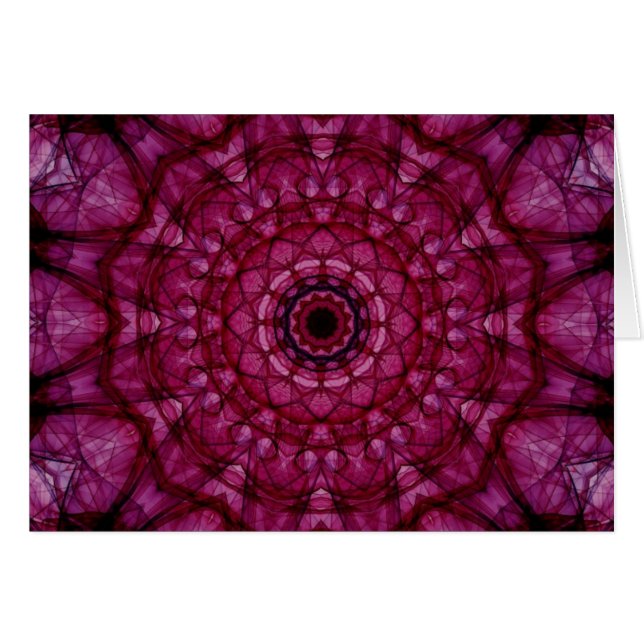 Rosa glass tak hälsningskort (Framsidan Horizontal)