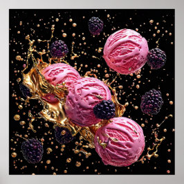 Rosa glasskulor av glass poster