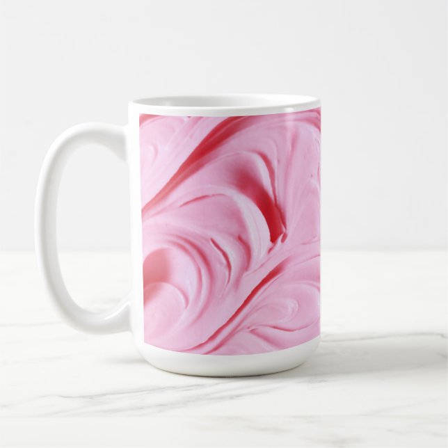 rosa glasyr kaffemugg (Vänster)