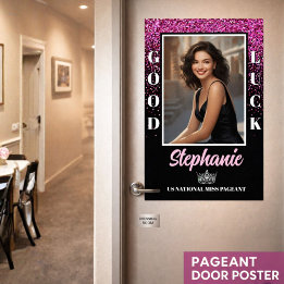 Rosa Glimmer Lycka Pageant Dörr Poster