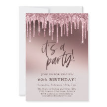 Rosa Glitter 60:e 60:e födelsedag i Party