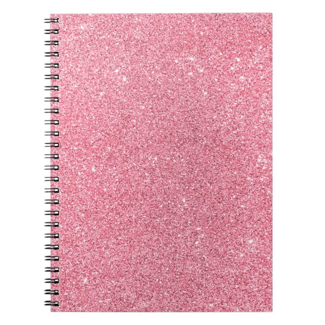 Rosa glitter, abstrakten struktur vid jul. anteckningsbok (Framsidan)