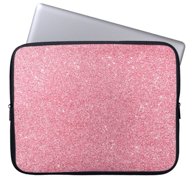 Rosa glitter, abstrakten struktur vid jul. laptop fodral (Framsidan)