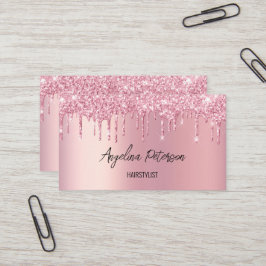 Rosa Glitter Affärskort Visitkort
