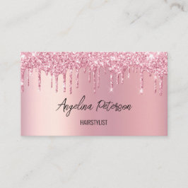 Rosa Glitter Affärskort Visitkort