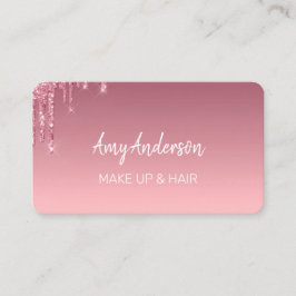 Rosa Glitter Affärskort Visitkort