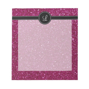 Rosa glitter anteckningsblock