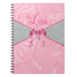 Rosa glitter anteckningsbok